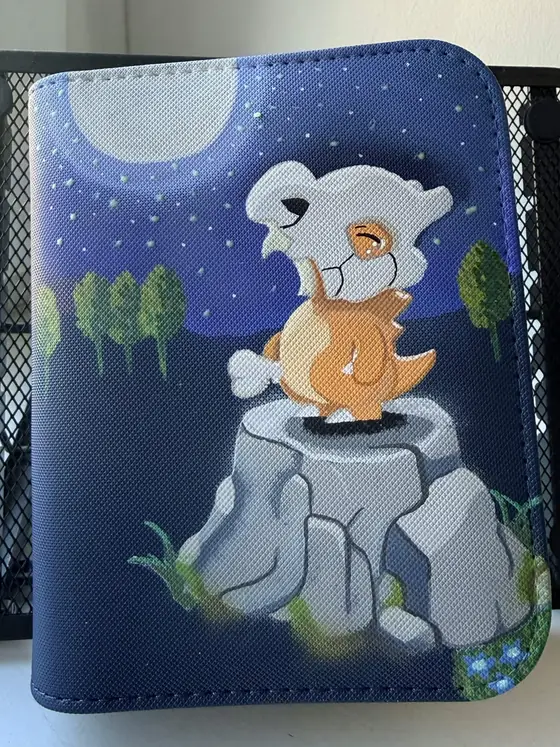 Binder Pokémon personnalisé peint à la main, phosphorescent, Osselait