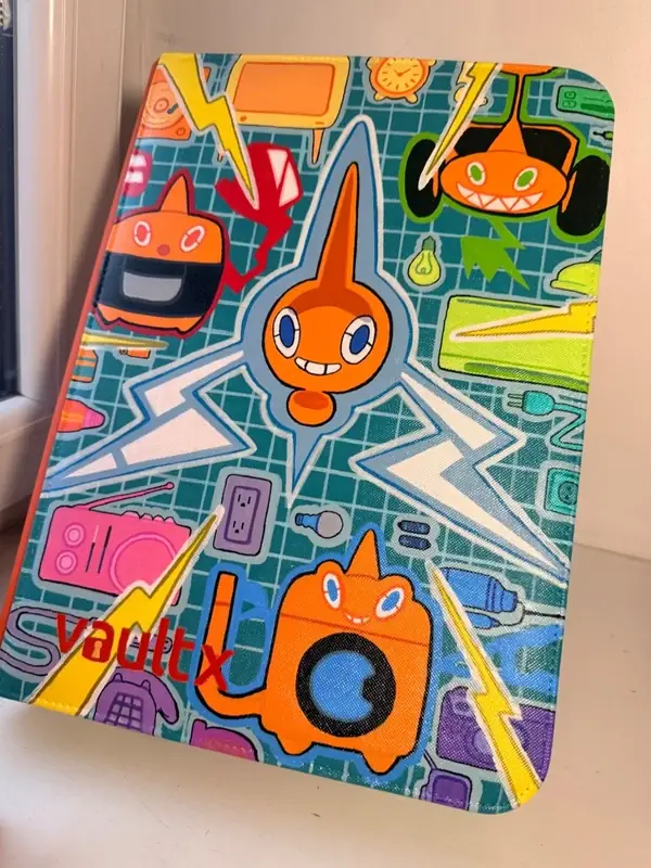 Binder Pokémon Vault X personnalisé peint à la main, phosphorescent, Motisma