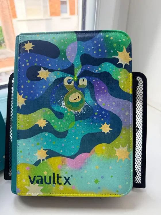 Binder Pokémon Vault X personnalisé peint à la main, phosphorescent, Rozbouton